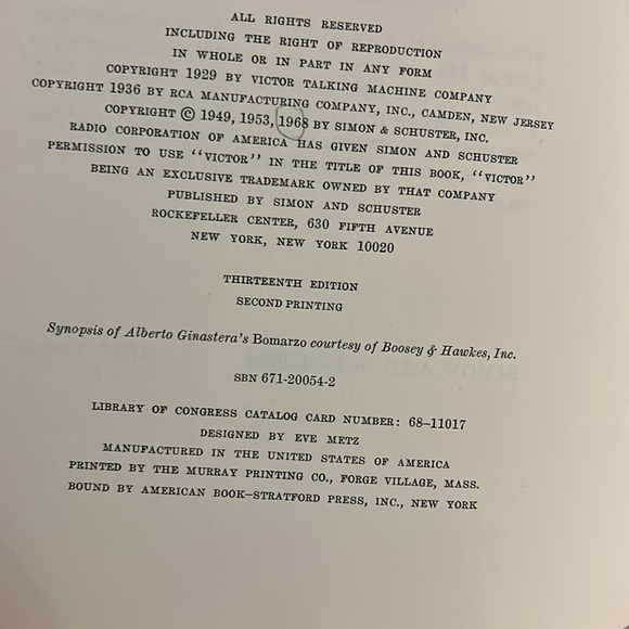 The victor book of opera 1968 thirthteenth  edition vtge - Picture 4 of 8